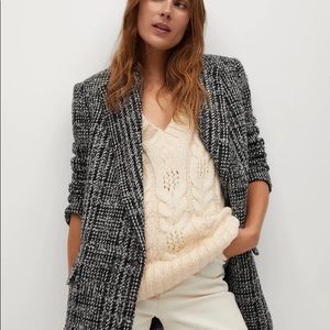 MANGO TWEED Suit Jacket